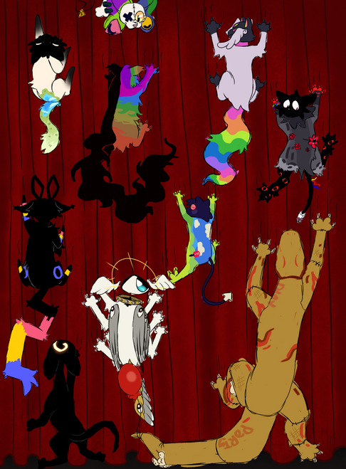 @/Spookawaii (my oc is middle left)