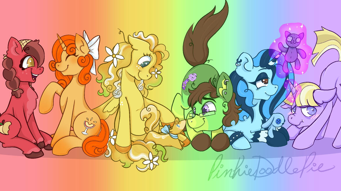 @/PinkieDoodlePie (my oc is the blue one)