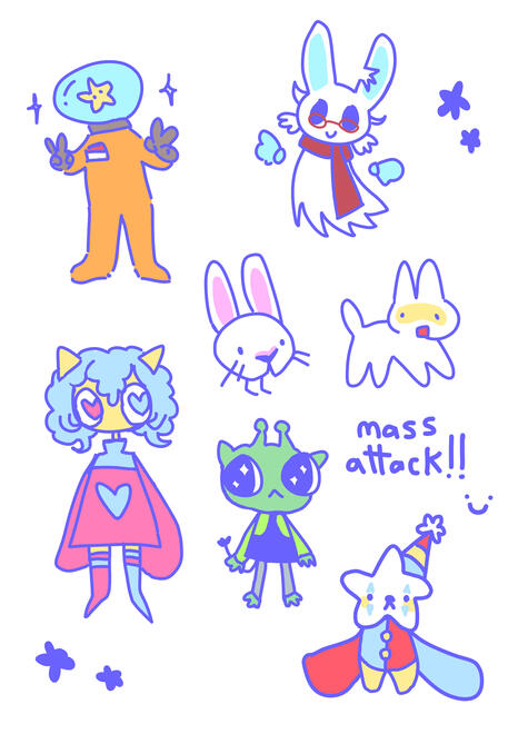 @/fe11 - MASS ATTACK - (my oc, star clown)